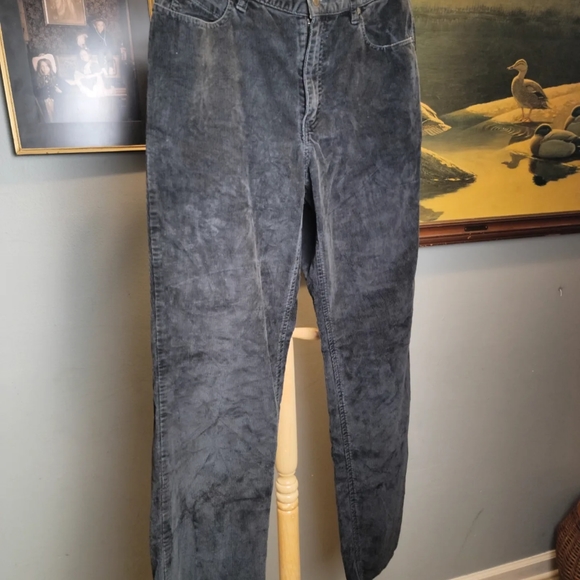 Vintage Y2K 2000s Corduroy Pants Eddie Bauer Womens Size Tall 8 Black - Picture 3 of 10